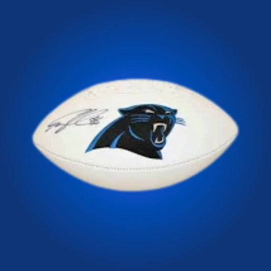 Greg Olson autographed Carolina Panthers logo football, perfect for displaying team pride, authentication included for confidence.