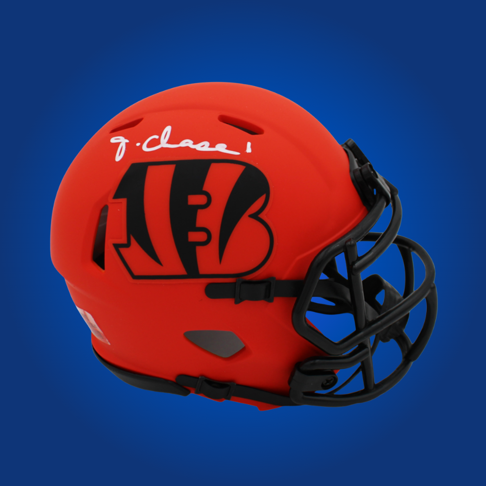 Cincinnati Bengals mini helmet signed by Ja'Marr Chase with Certificate of Authenticity