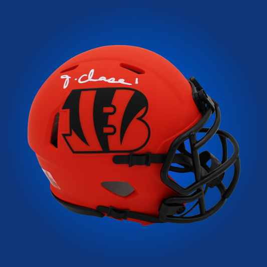 Cincinnati Bengals mini helmet signed by Ja'Marr Chase with Certificate of Authenticity