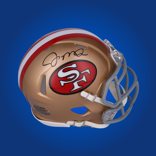 San Francisco 49ers mini helmet signed by Joe Montana with Certificate of Authenticity