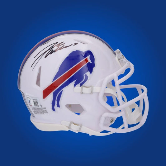 Buffalo Bills mini helmet signed by Josh Allen with Certificate of Authenticity