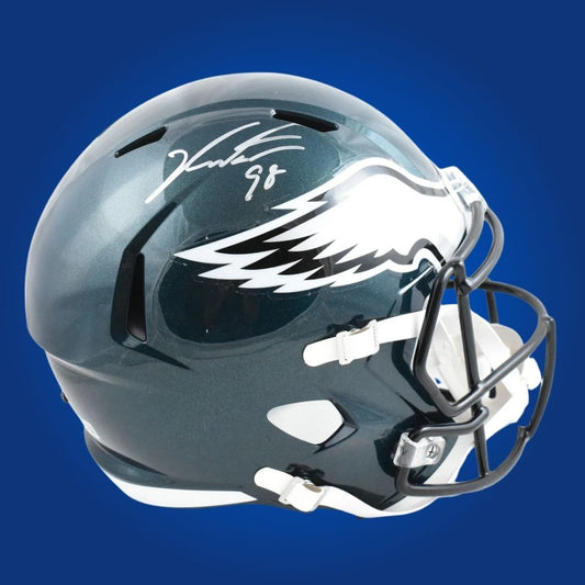 Jalen Carter Signed Philadelphia Eagles F/S  Green Speed Replica Helmet