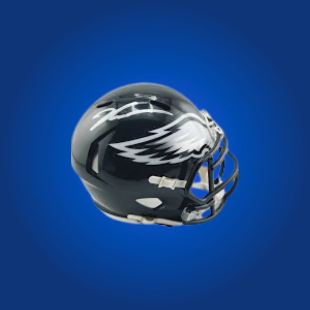 Philadelphia Eagles mini helmet signed by Jalen Carter with Certificate of Authenticity.