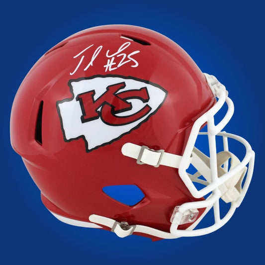 Jamaal Charles  Signed  Kansas City Chiefs Flat White Speed Replica Helmet