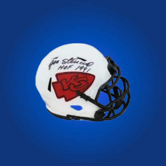 Kansas City Chiefs Red Speed Mini Helmet autographed by Jan Stenerud, Certificate of Authenticity included