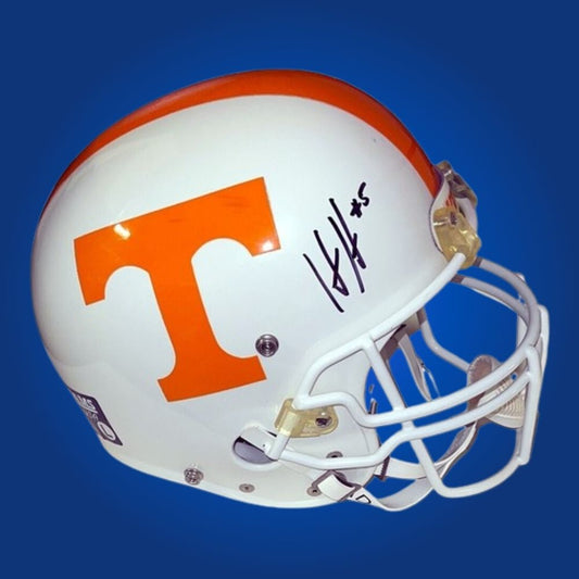 Autographed Tennessee Volunteers full size Authentic Helmet signed by Jason Witten, displayed against a clean white background. SportsMarkets product photo.