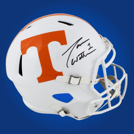 Autographed Tennessee Volunteers full size replica helmet signed by Jason Witten, displayed against a clean white background. SportsMarkets product photo.