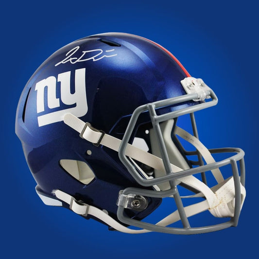 Jaxson Dart  Signed New  York Giants Blue Speed Replica Helmet