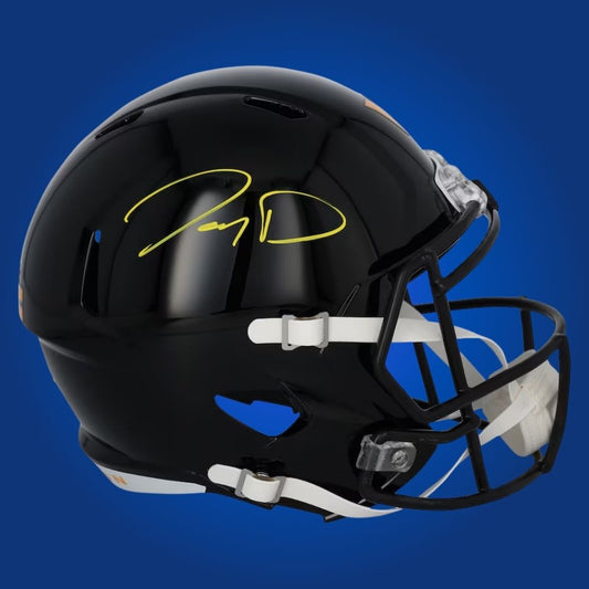 Jayden Daniels signed Washington Commanders black 2022 alt speed replica helmet
