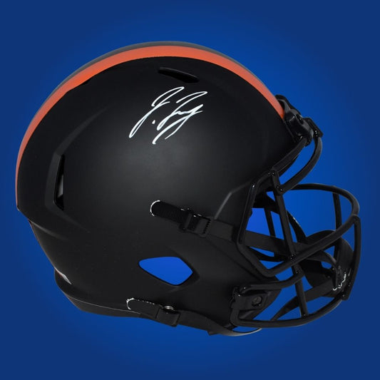 Jerry Jeudy Signed Cleveland Browns Eclipse Speed Replica Helmet
