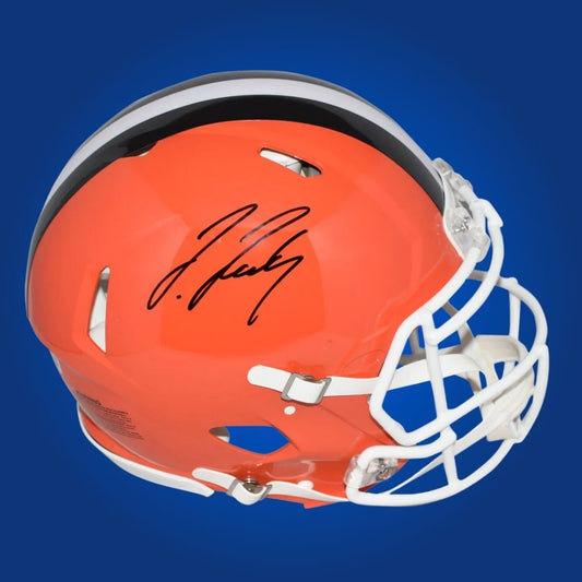 Jerry Jeudy Signed Cleveland Browns Orange Speedflex Authentic Helmet