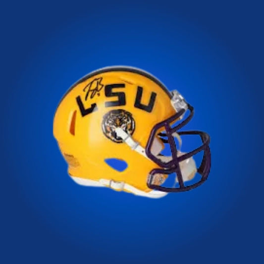 Joe Burrow signed LSU Tigers mini helmet—top-tier collectible for LSU supporters and Burrow fans.
