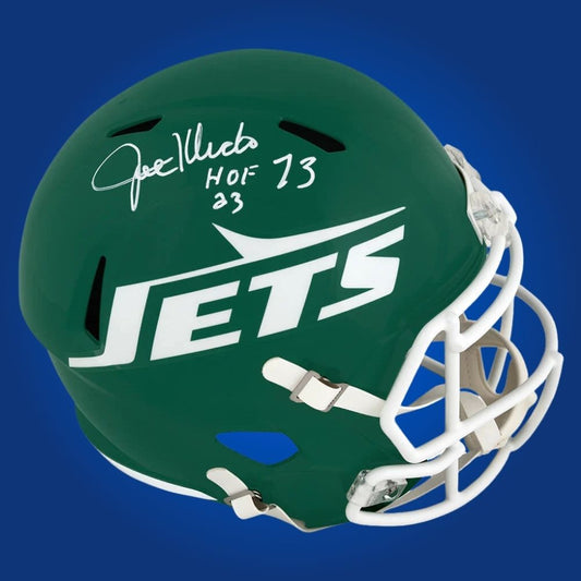 Joe Klecko Signed New York Jets WhiteF/S  Speed HOF 23 Replica Helmet