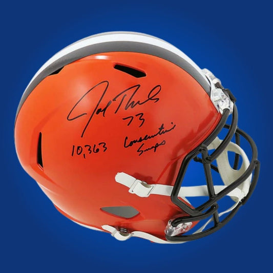 Joe Thomas Signed Cleveland Browns Orange Speed Replica Helmet