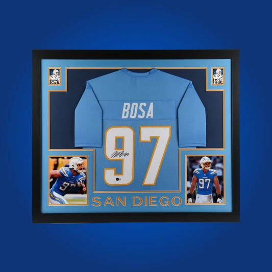 Joey Bosa Signed Full Framed Custom Los Angeles Chargers Jersey