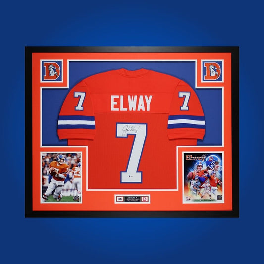 Autographed Denver Broncos custom jersey by Champ Bailey with Certificate of Authenticity.