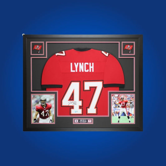 John Lynch Signed Full Framed Custom Tampa Bay Buccaneers Jersey