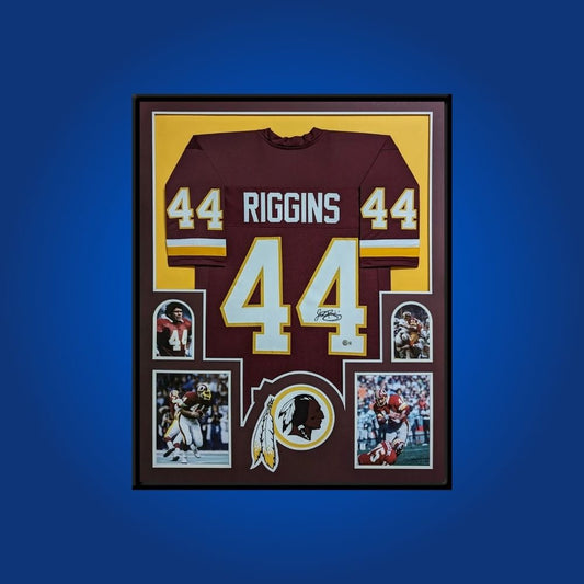 Autographed Washington Commanders custom jersey by John Riggins with Certificate of Authenticity.