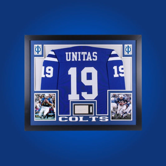 Autographed Indianapolis Colts custom jersey by Jonathan Taylor with Certificate of Authenticity.