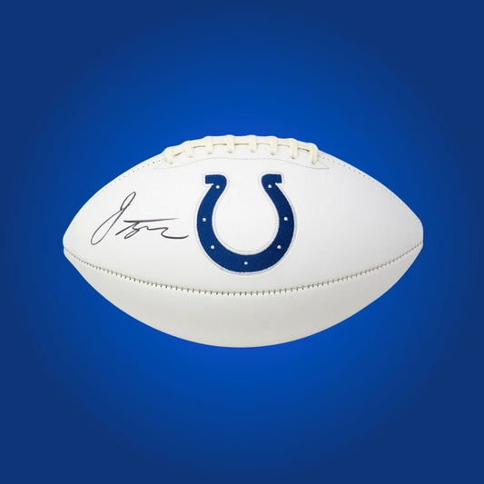 Jonathan Taylor signed Indianapolis Colts logo football, a top collectible for Colts fans, certificate of authenticity included.