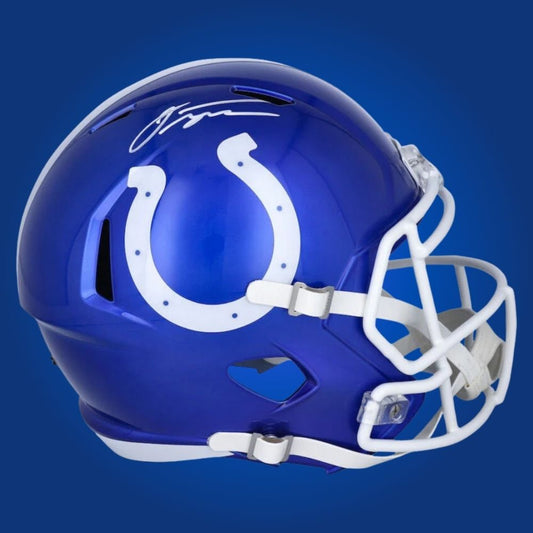 Jonathan Taylor Signed Indianapolis Colts Blue Flash Speed Authentic Helmet