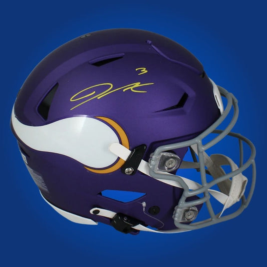 Jordan Addison  Signed Minnesota Vikings Purple  SpeedFlex Authentic Helmet