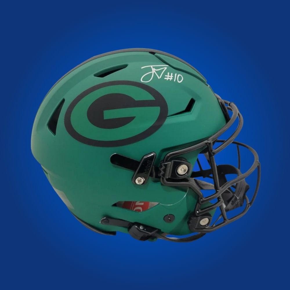 Jordan Love Signed Green Bay Packers F/S Rave Speedflex helmet, includes Certificate of Authenticity