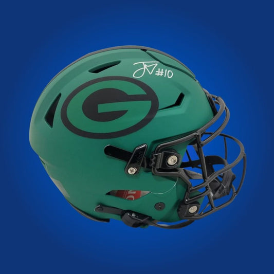 Jordan Love Signed Green Bay Packers F/S Rave Speedflex helmet, includes Certificate of Authenticity