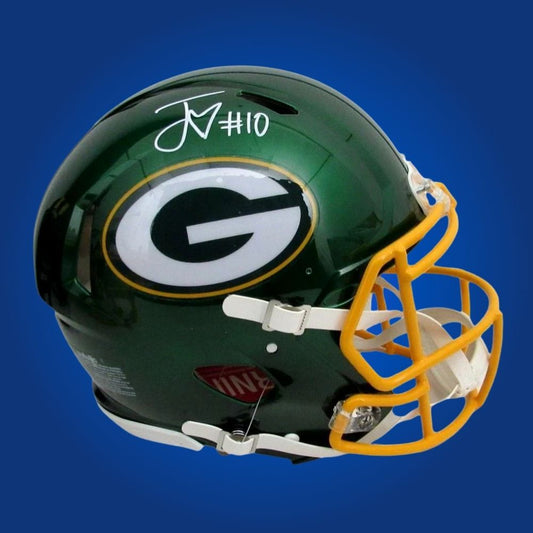 Jordan Love signed Green Bay Packers  Authentic Helmet with hologram and COA.