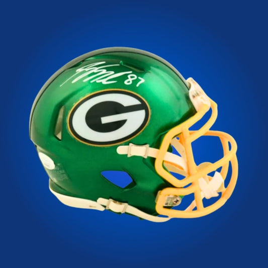 Jordy Nelson Signed Green Bay Packers Green Flash Mini Helmet