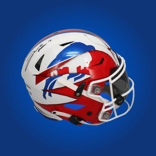 Josh Allen Signed Buffalo Bills FSM Ripped Speedflex Helmet
