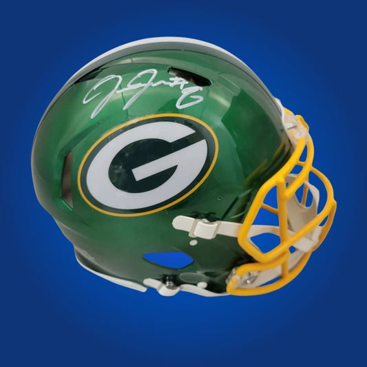Jordan Love signed Green Bay Packers  Authentic Helmet with hologram and COA.