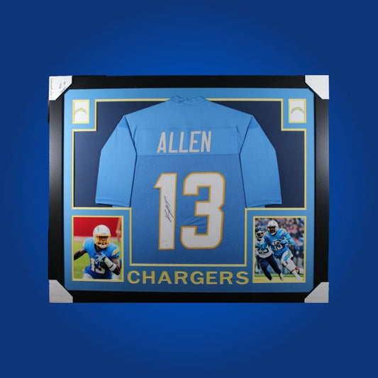 Keenan Allen Signed Full Framed Custom Los Angeles Chargers Jersey
