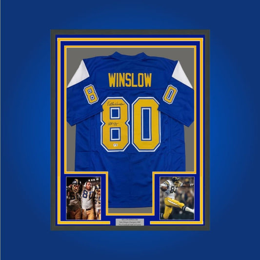 Kellen Winslow Signed Full Framed Custom Los Angeles Chargers Jersey