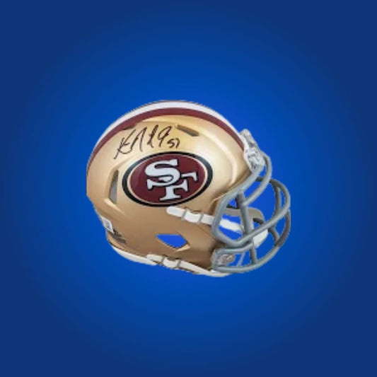 San Francisco 49ers mini helmet signed by Ken Norton Jr. with Certificate of Authenticity.