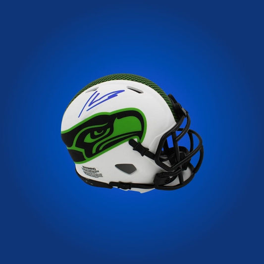 Seattle Seahawks mini helmet signed by Kenneth Walker III with Certificate of Authenticity.