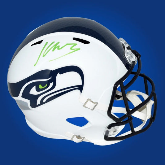 Kenneth Walker III signed Seattle Seahawks white speed replica helmet