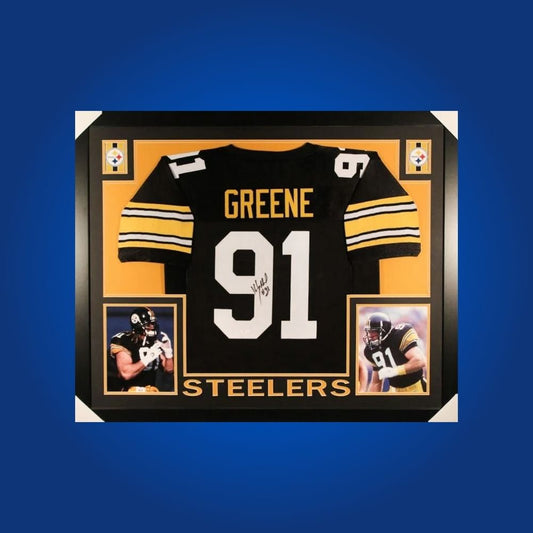Kevin Greene Signed Full Framed Custom Pittsburgh Steelers Jersey
