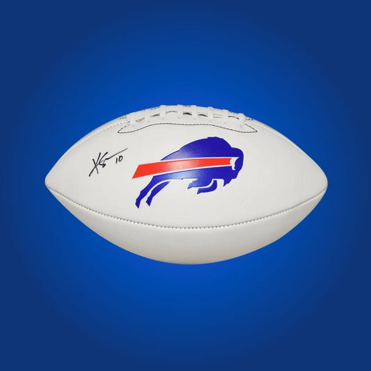 Khalil Shakir signed Buffalo Bills logo football, an excellent collectible for proud Bills fans, includes certificate of authenticity.