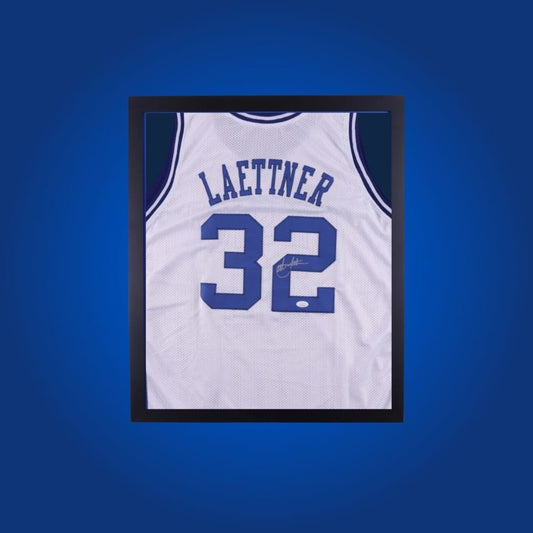 Laettner Duke White Framed Jersey