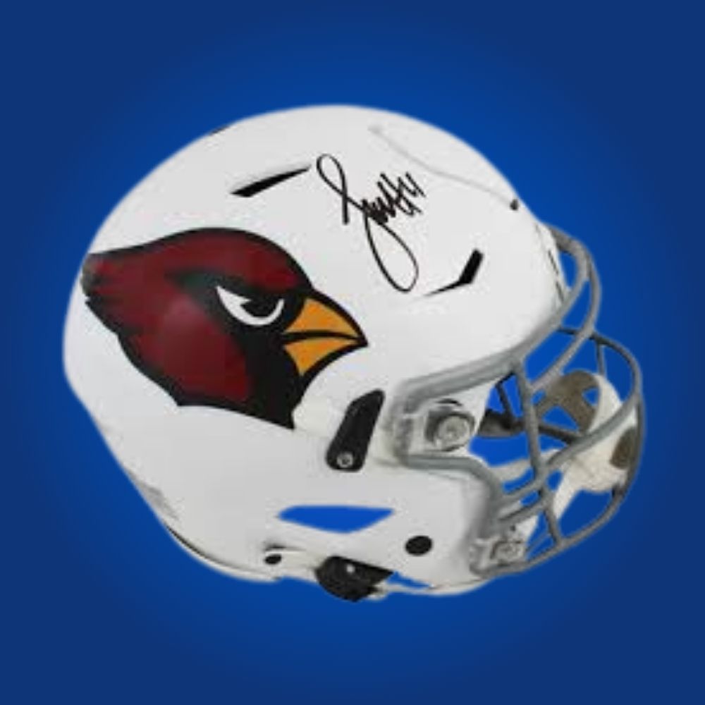 Larry Fitzgerald Signed Arizona Cardinals White SpeedFlex Authentic Helmet