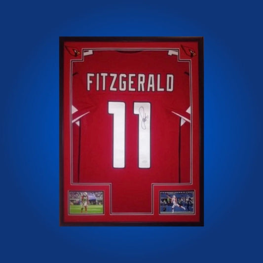 Larry Fitzgerald Signed Full Framed Custom Arizona Cardinals Jersey