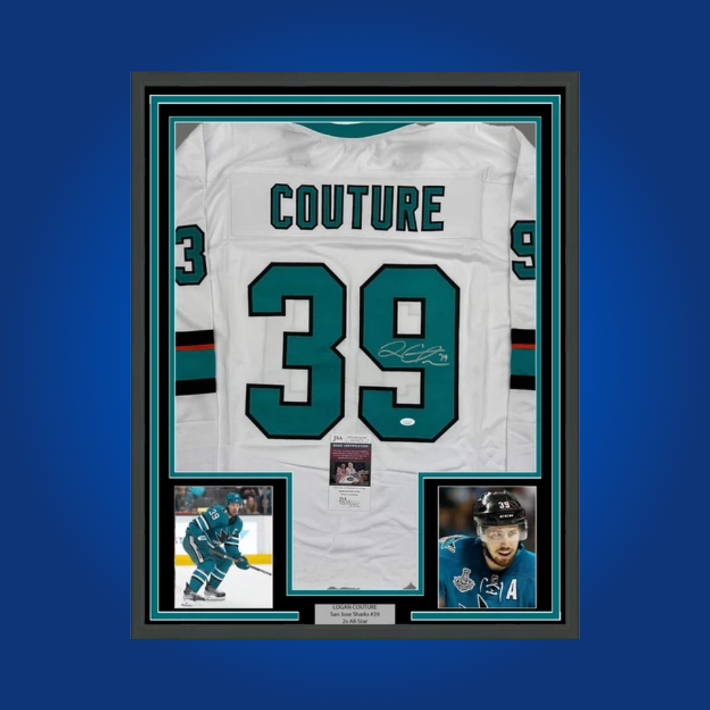 Logan Couture, San Jose Sharks, Full Framed White Jersey