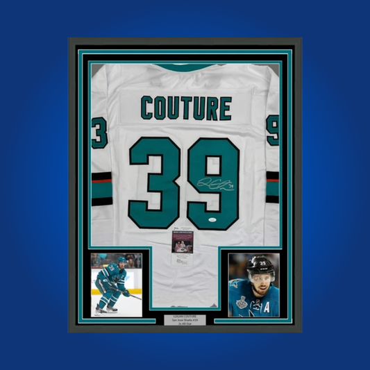 Logan Couture, San Jose Sharks, Full Framed White Jersey