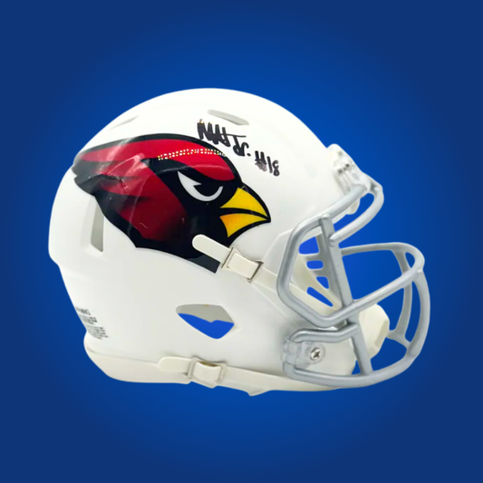 Arizona Cardinals mini helmet signed by Marvin Harrison Jr with Certificate of Authenticity