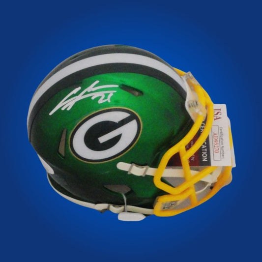 Charles Woodson signed Green Bay Packers mini helmet with hologram and COA.