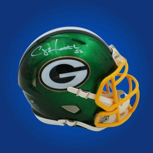 Clay Matthews signed Green Bay Packers mini helmet with hologram and COA.