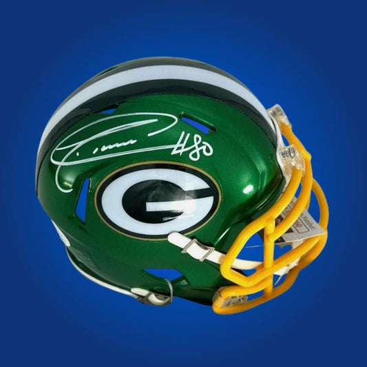 Donald Driver signed Green Bay Packers mini helmet with hologram and COA.