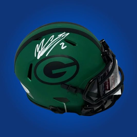 Signed Riddell RAVE Speed mini helmet by Green Bay Packers kicker Mason Crosby, includes COA authentication.