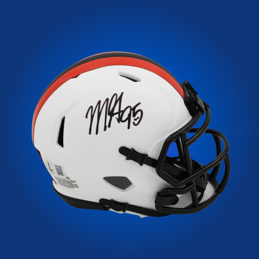 Cleveland Browns mini helmet signed by Myles Garrett with Certificate of Authenticity